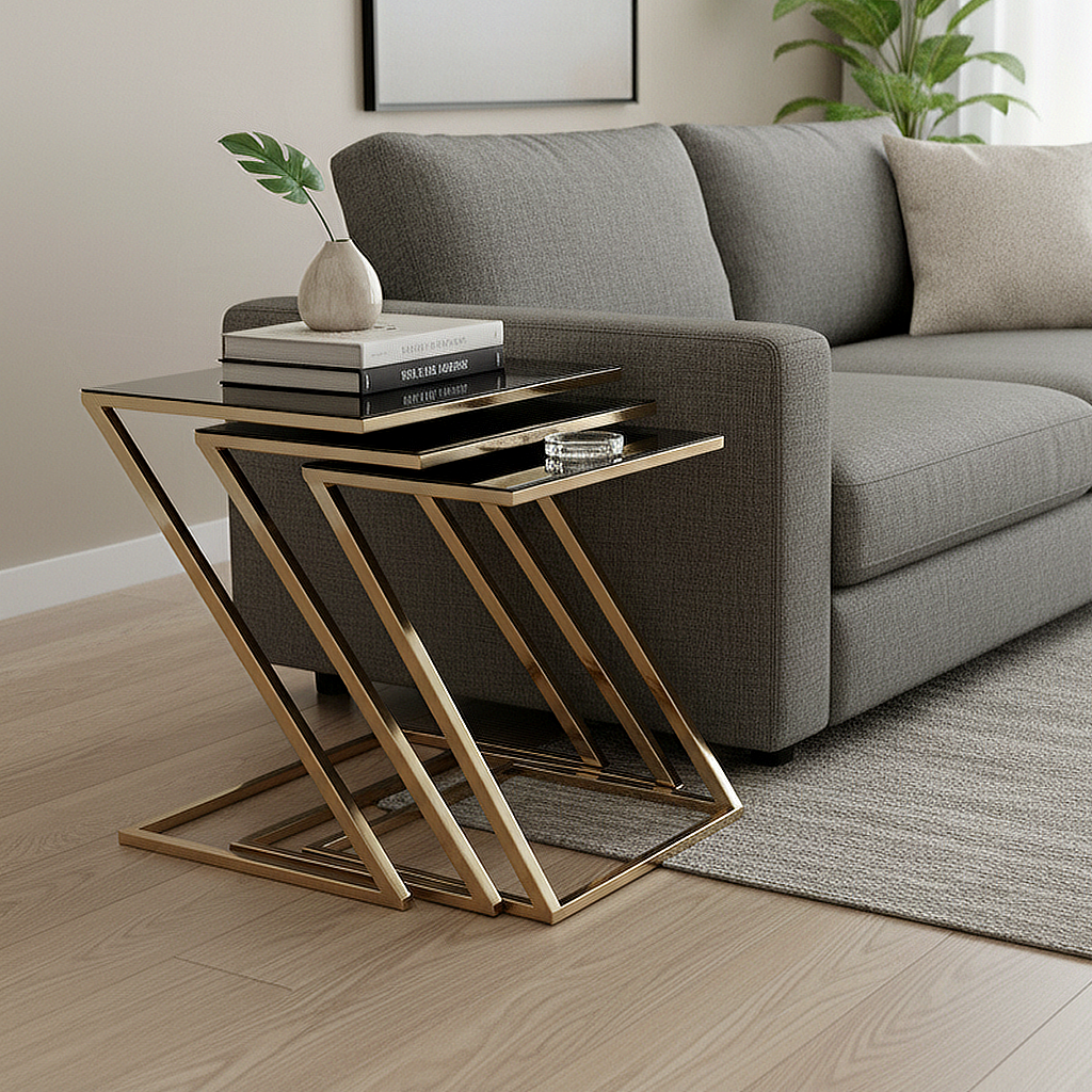 Nesting Z-Frame Gold Side Set - Image 2