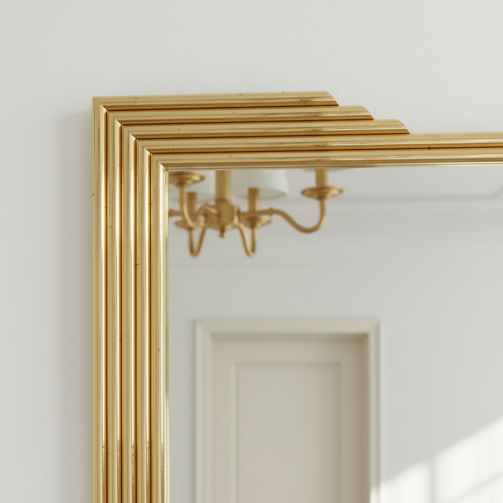 The Gatsby Tiered Mirror – Art Deco Inspired Gold Frame - Image 2