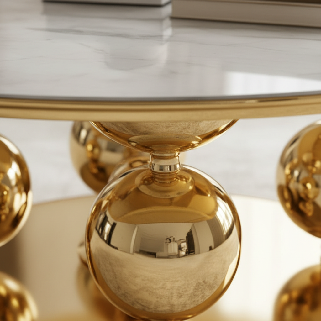 Orbital Gold Marble Table - Image 3