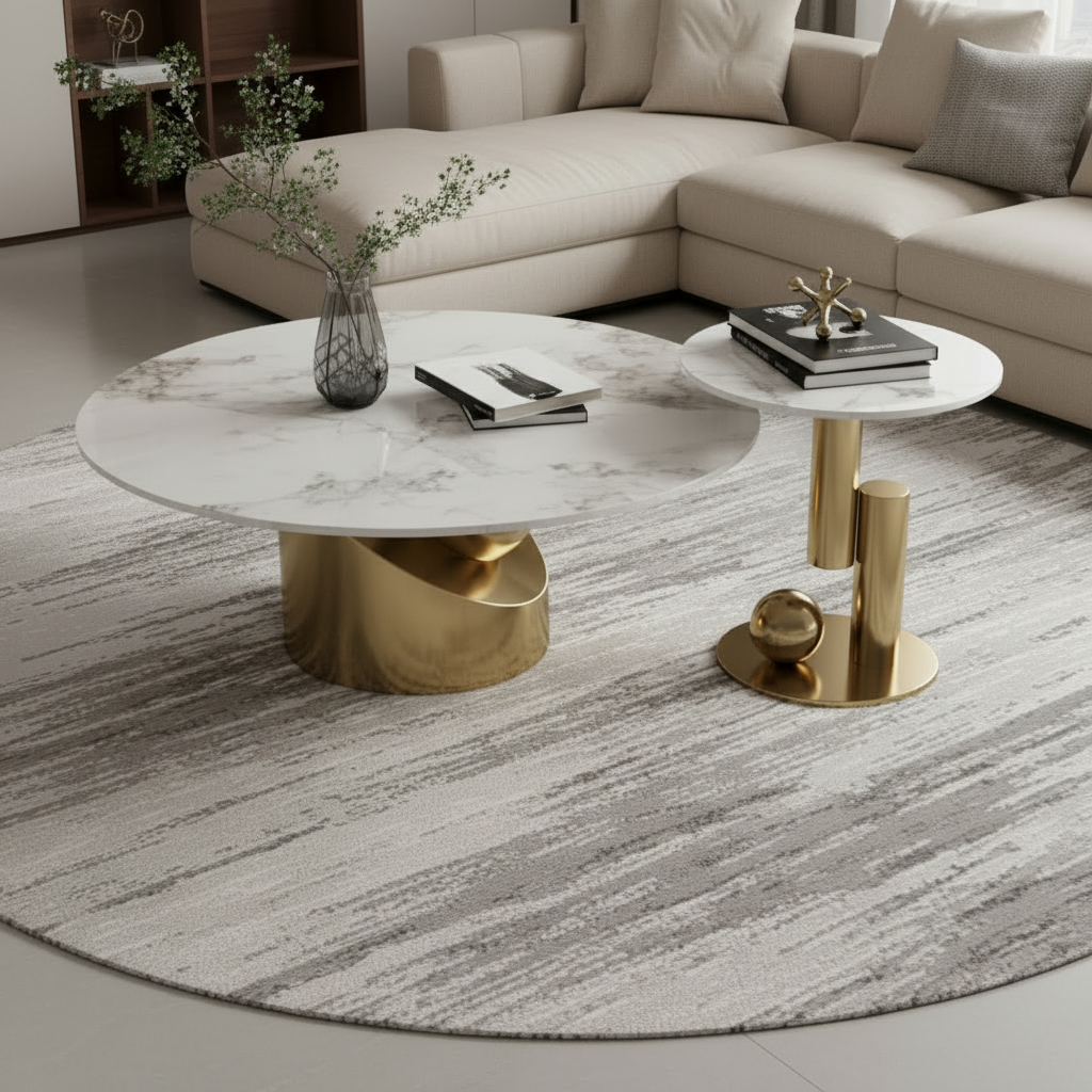 Sculptural Gold Marble Set - Image 2