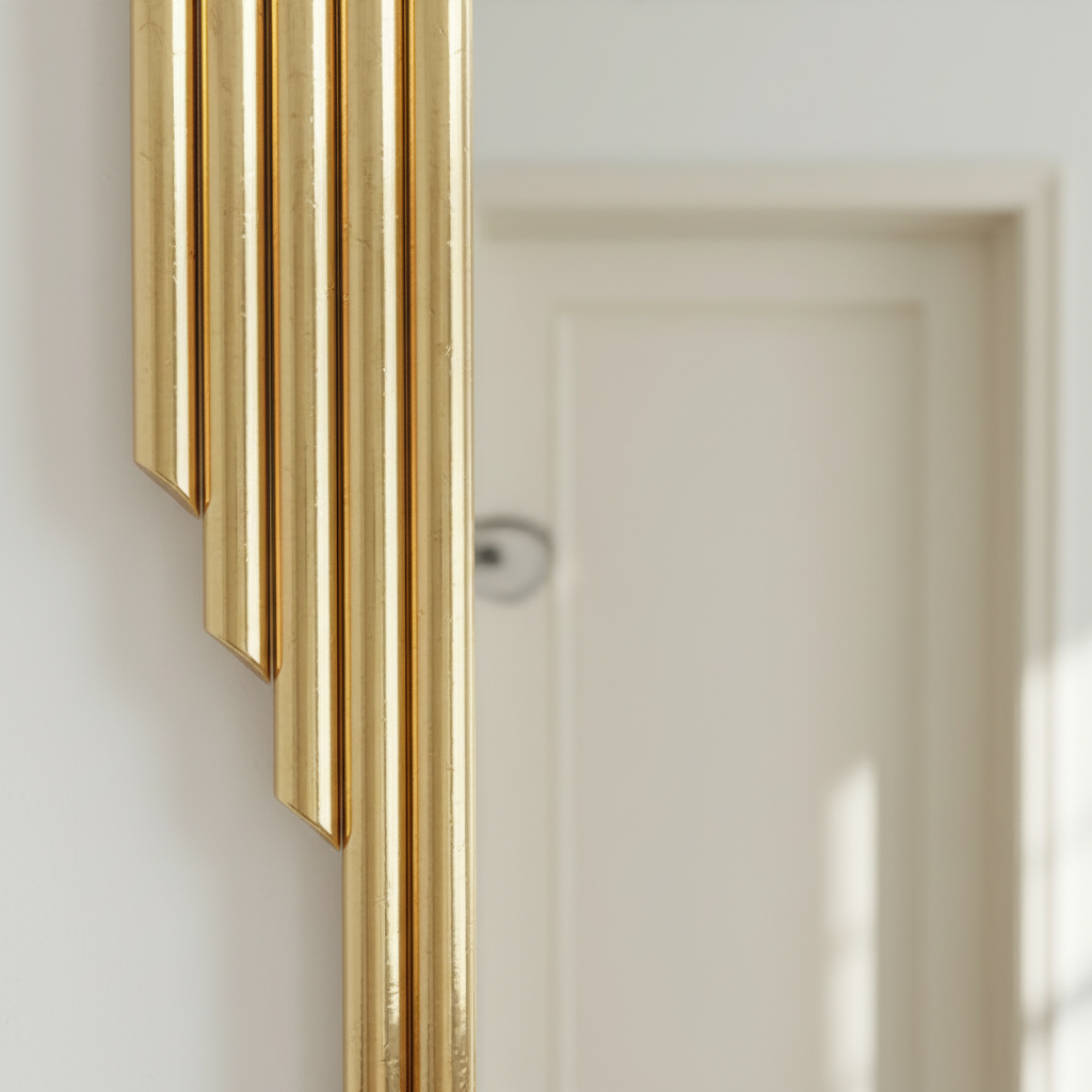 The Gatsby Tiered Mirror – Art Deco Inspired Gold Frame - Image 3