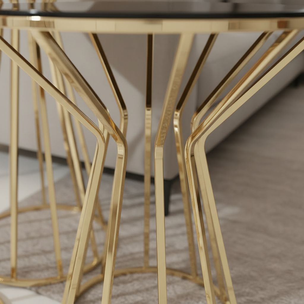 Modern Fluted Gold Side Set - Image 4