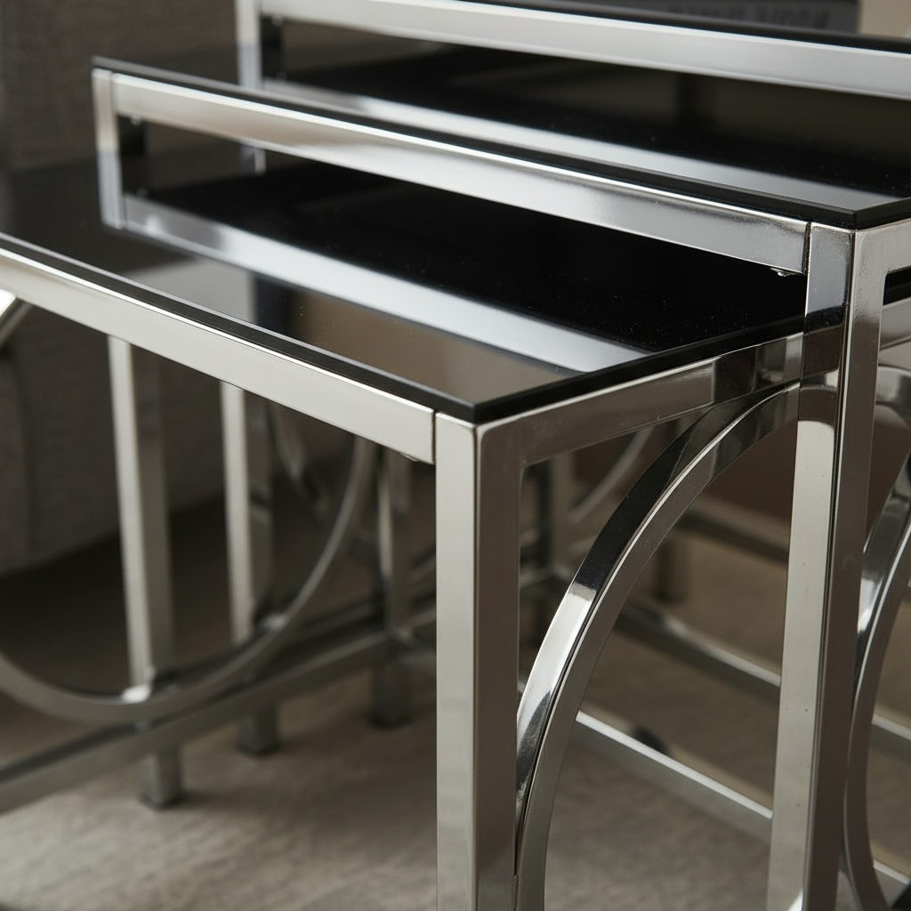 Nesting Circular Silver Side Set - Image 4