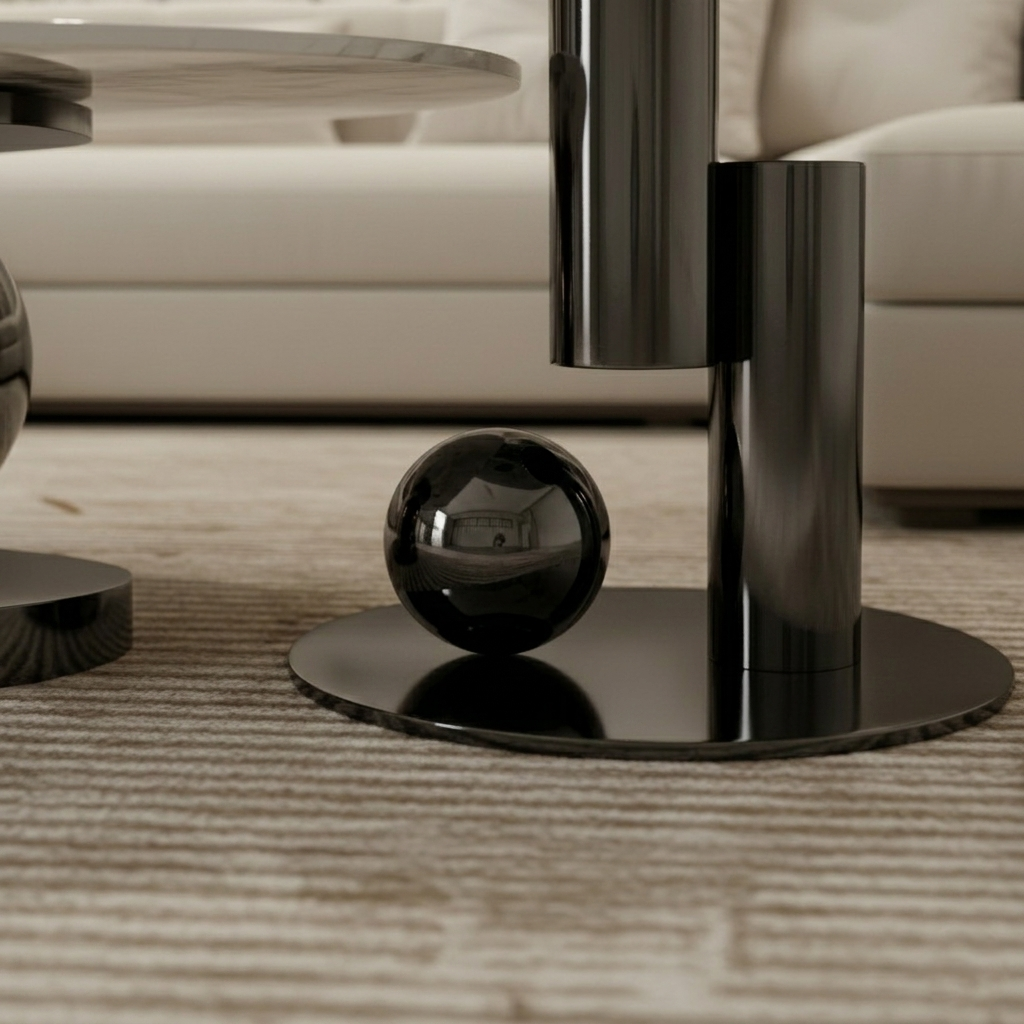 Modern Dark-Base Marble Set - Image 4