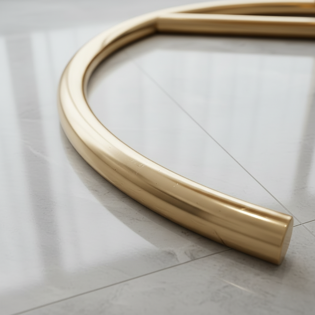 Luxury Gold Circular Swing Chair – Modern Stainless Steel Indoor Hanging Chair with Stand. - Image 5