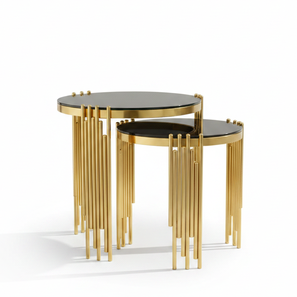 Nesting Gold Fluted Side Set - Image 5