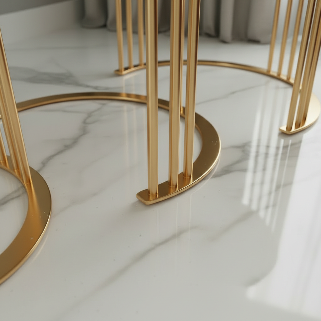 C-Frame Gold Side Table Set - Image 5