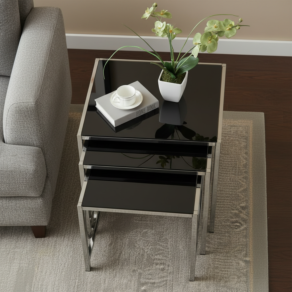 Nesting Circular Silver Side Set - Image 5