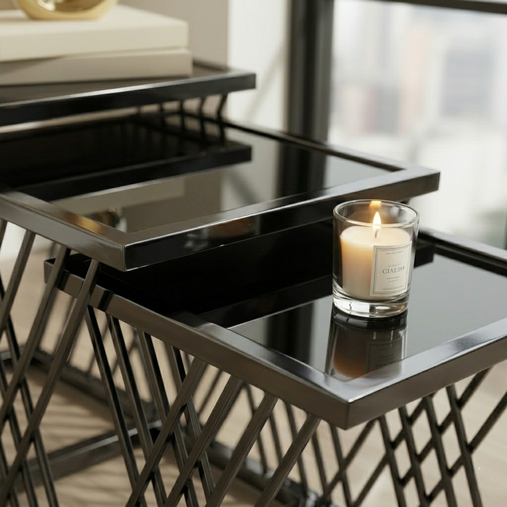 Nesting Hourglass Black Side Set - Image 5