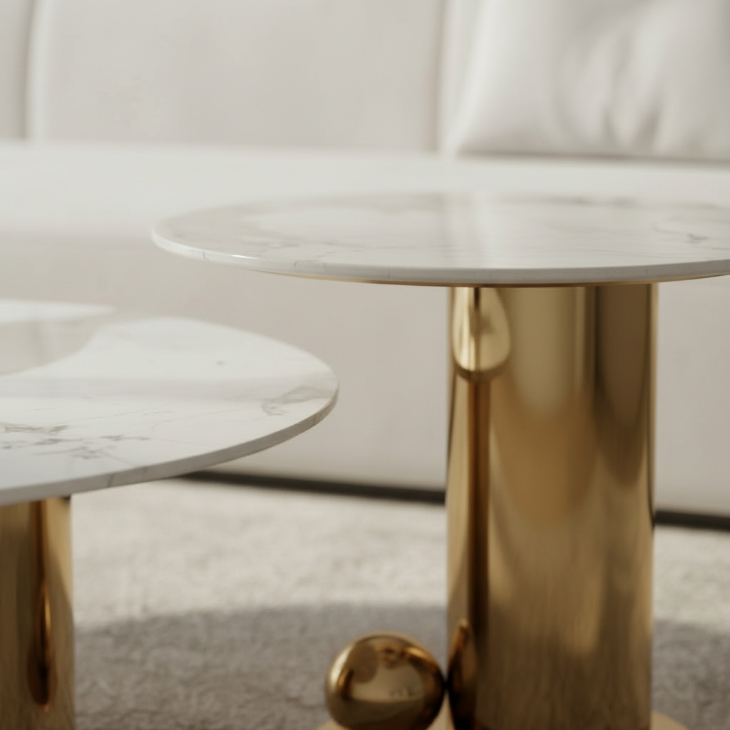 Marble Gold Table Set - Image 4