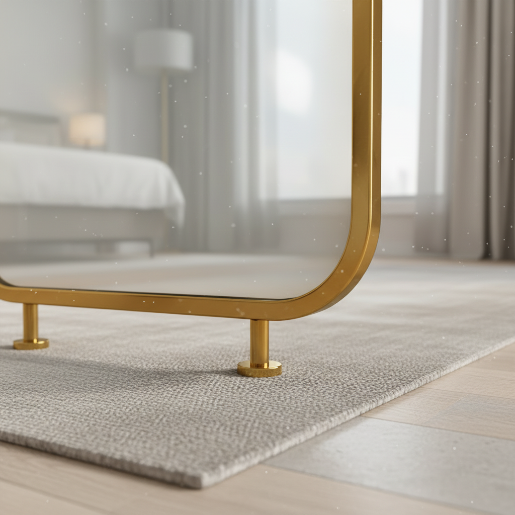 Geometric Gold Frame Glass Partition – Floor-to-Ceiling Style Modular Room Divider - Image 5