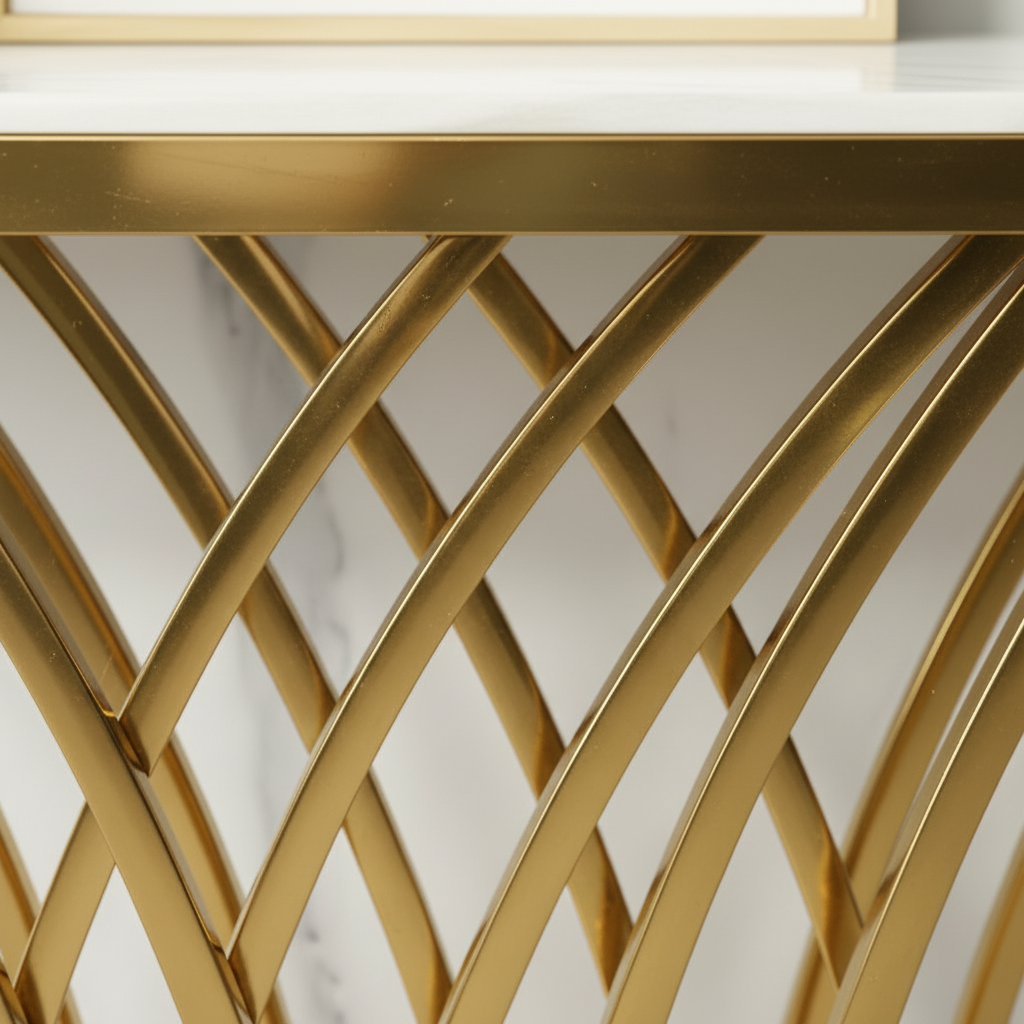 Gold Console Table - Image 6