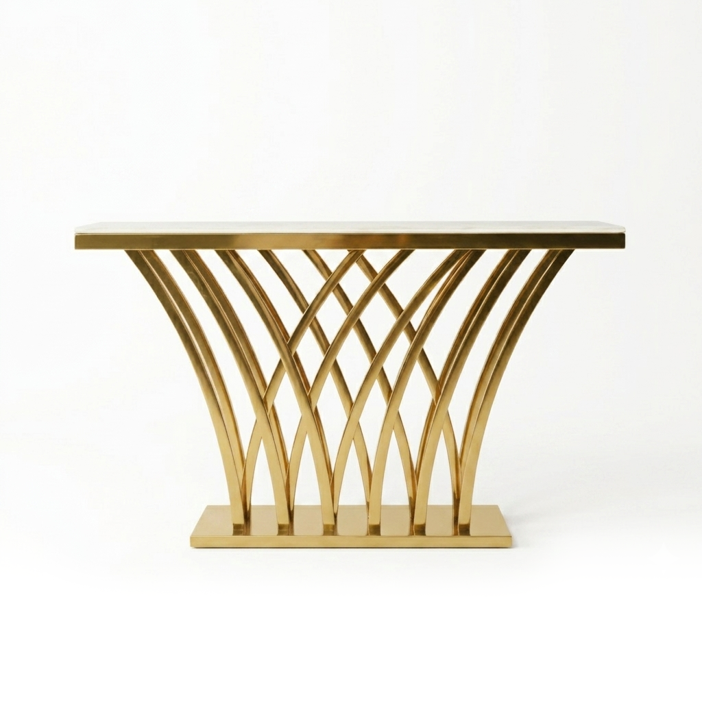 Gold Console Table - Image 7