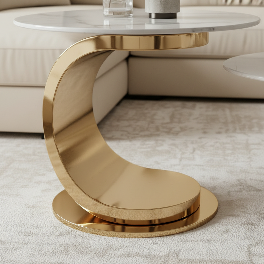 Curved Gold Marble Set - Image 4